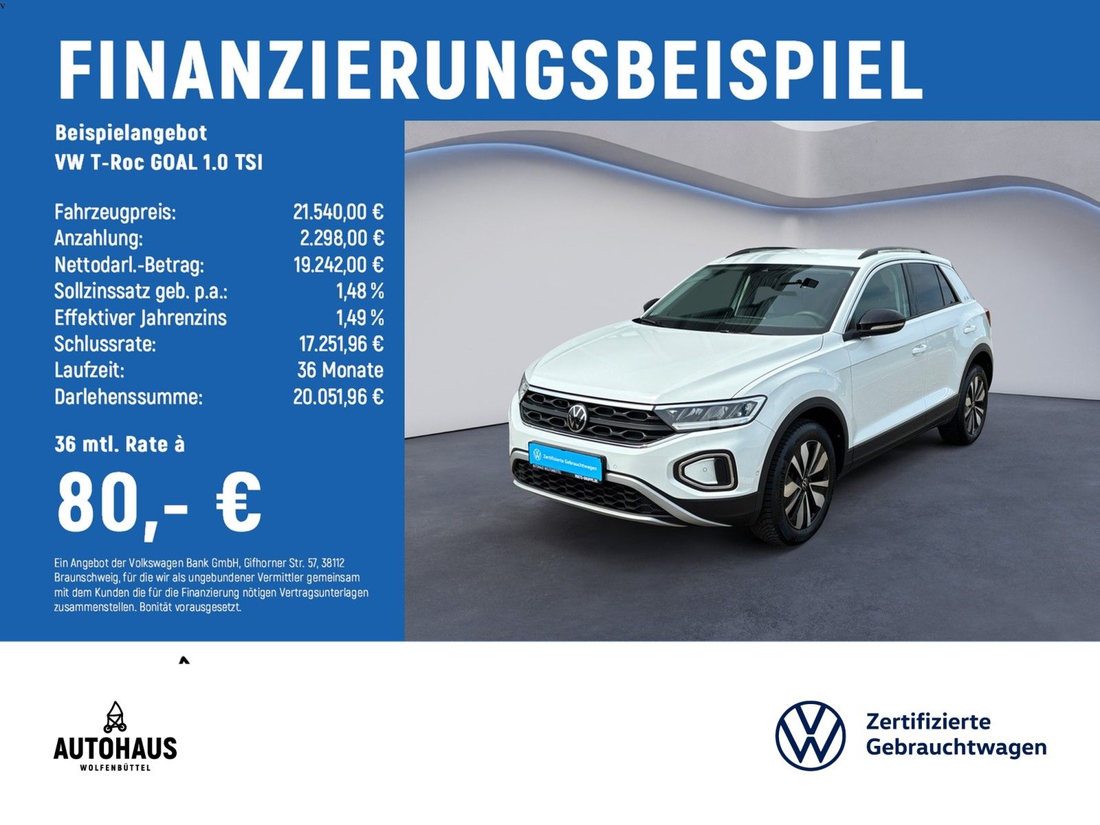 Volkswagen T-Roc GOAL 1.0 TSI LED NAVI App-Connect foto 1