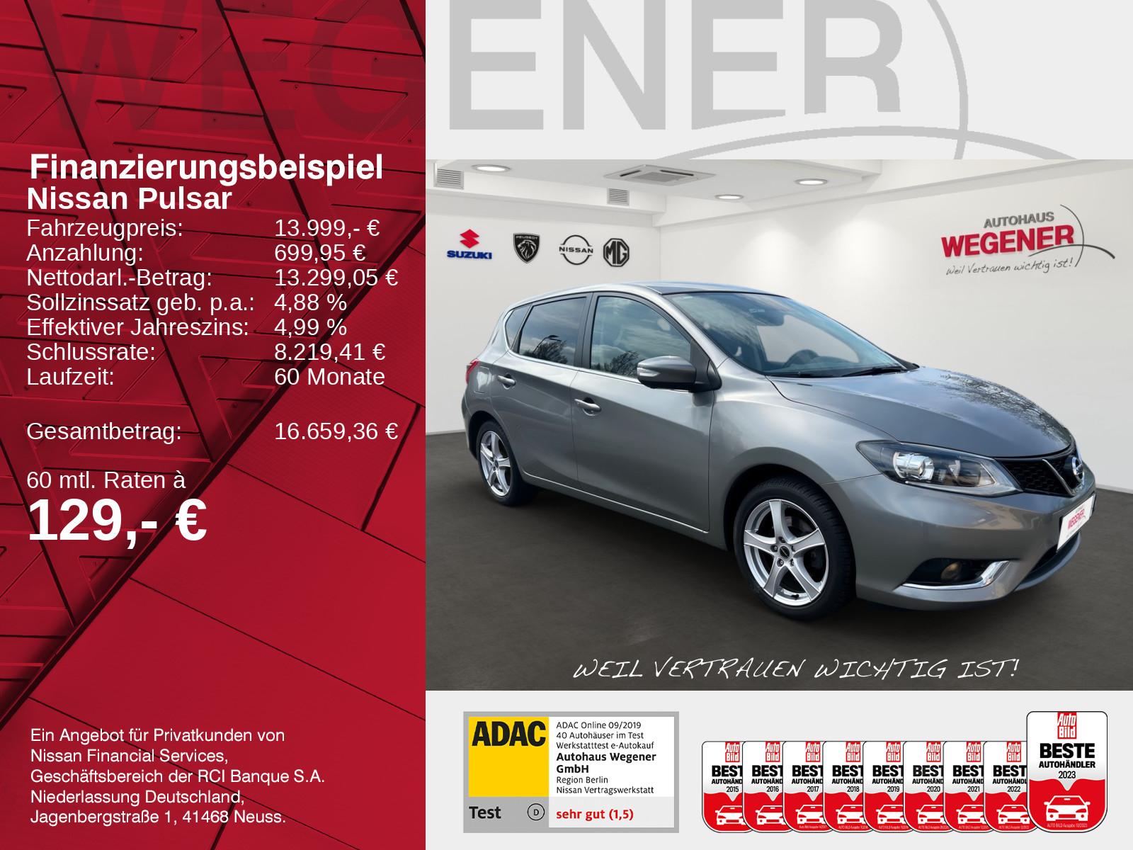 Nissan Pulsar TEKNA*NAVI*KLIMA*STANDHEIZUNG*8-FACHB*360