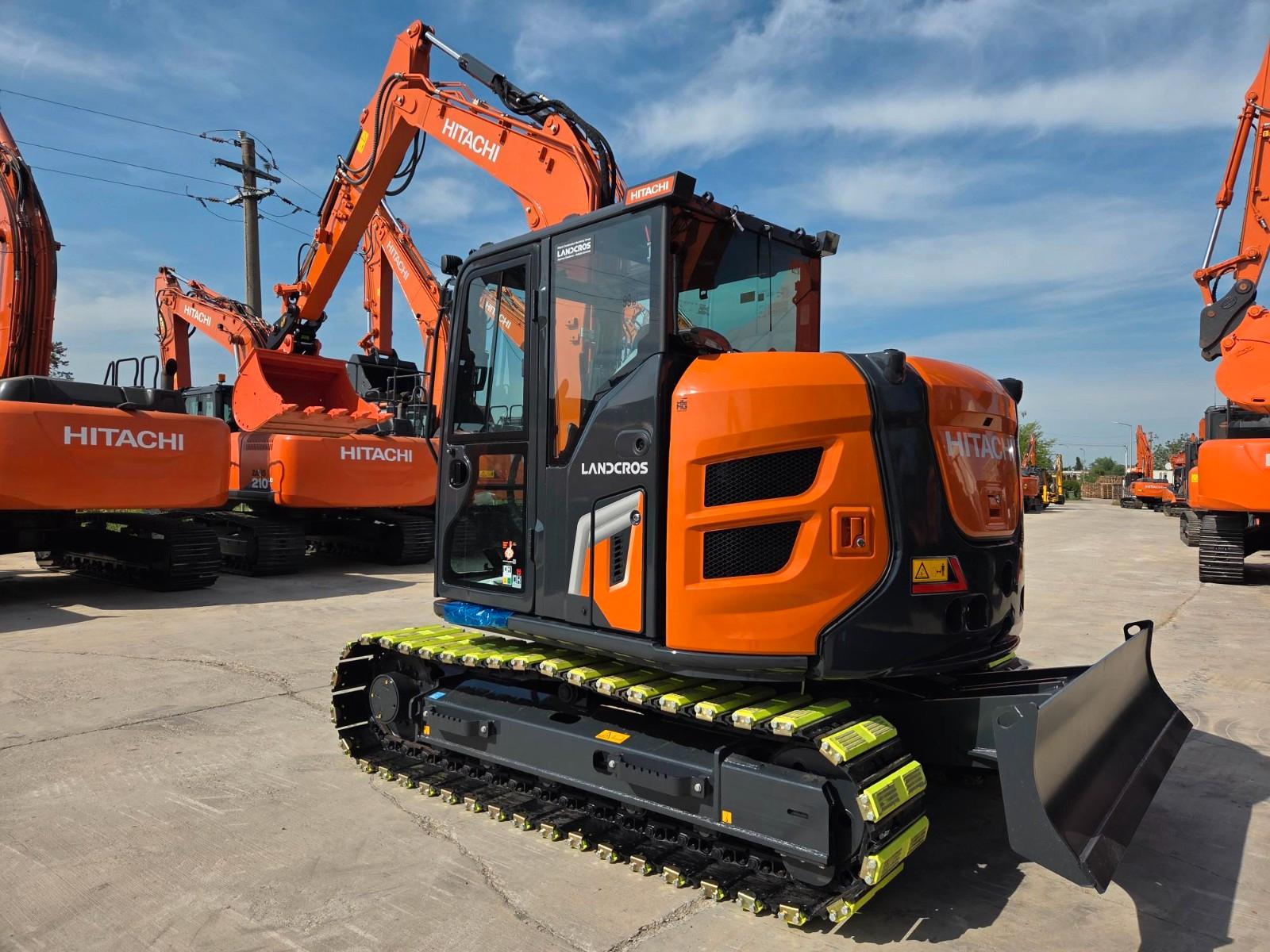 Hitachi ZX95USB-7, rubber pads, 3 Schaufeln