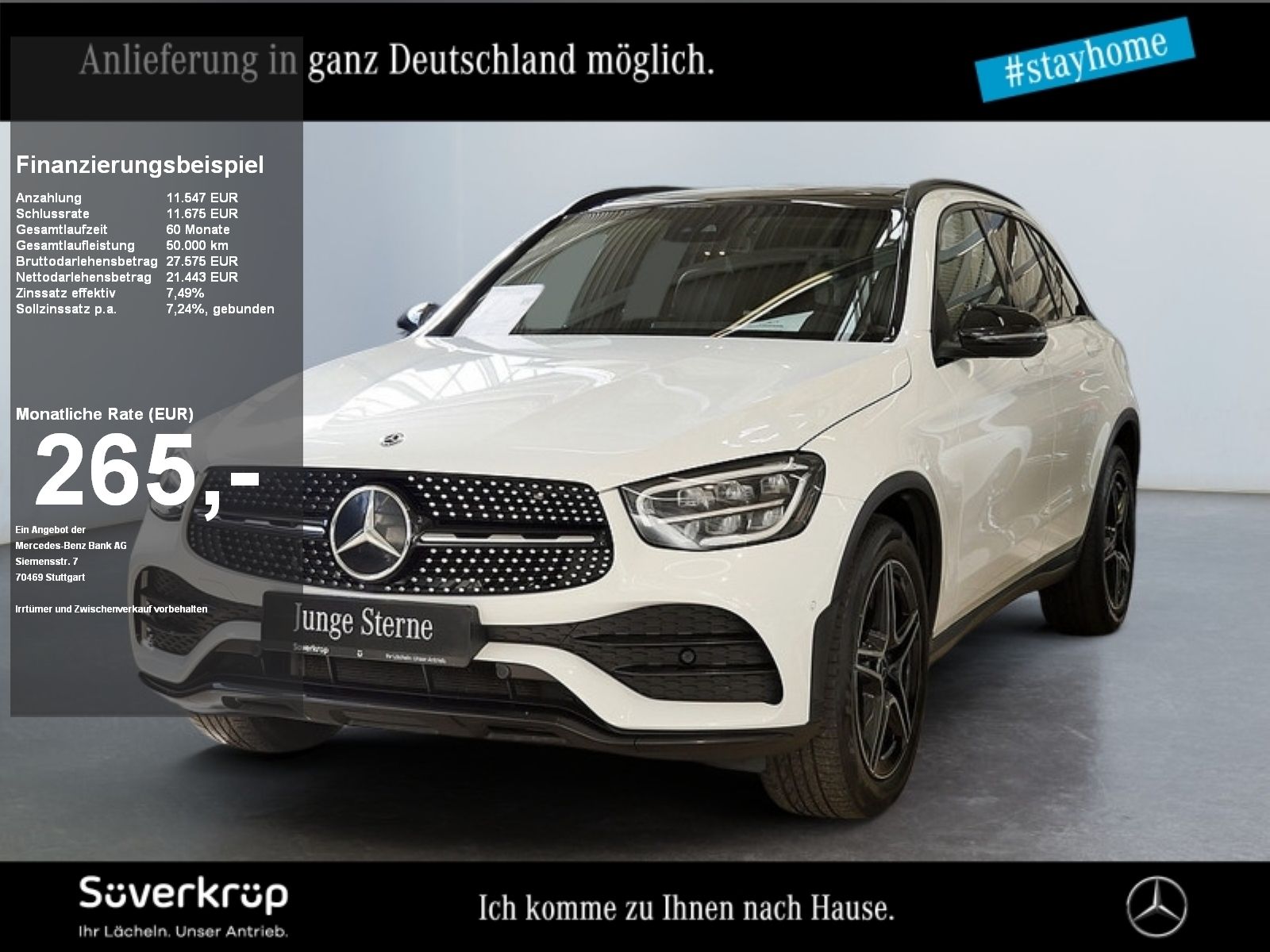 Mercedes-Benz GLC 200 d 4M AMG NIGHT AHK PANO SPUR PDC SHD SHZ
