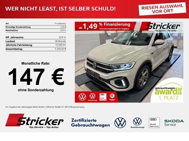 Volkswagen T-Roc R-Line 1.0TSI 147,-ohne Anzahlung Sitzh. A