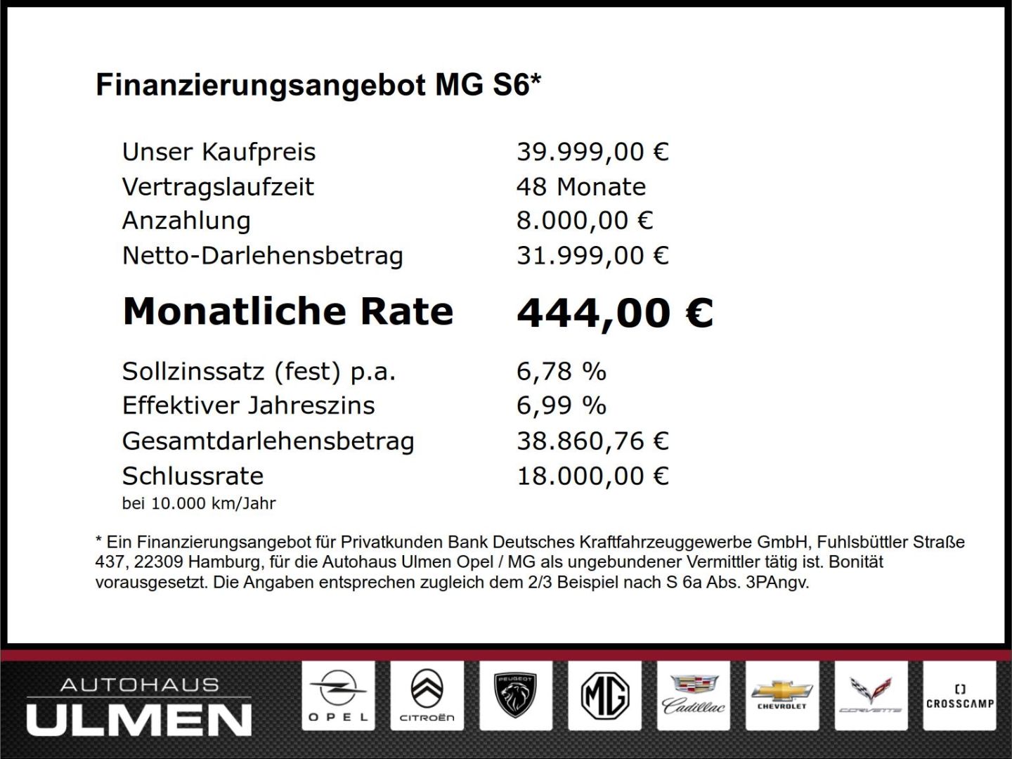 MG S6 EV