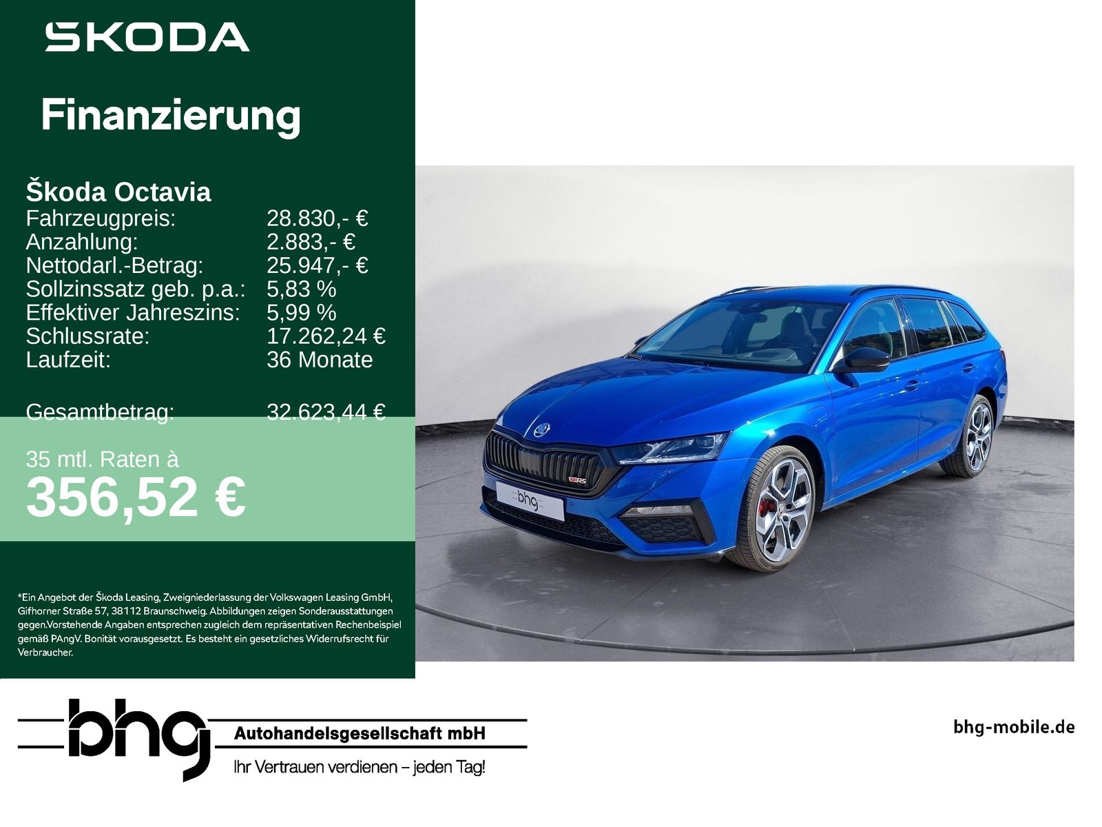 Skoda Octavia Combi iV RS *HEAD-UP-DISPLAY *KAMERA *PA