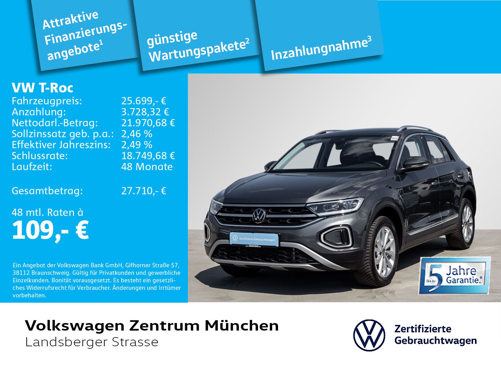 Volkswagen T-Roc Style 1.5 TSI AHK ACC LED Navi RearView P foto 2