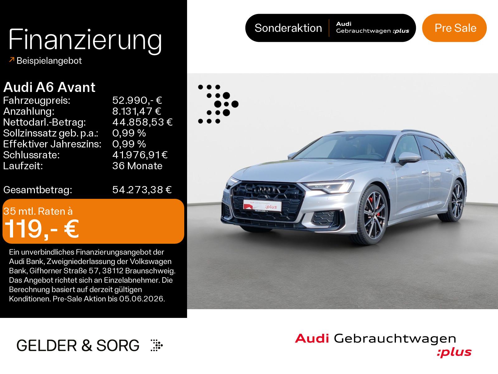 Audi A6 Avant 55 TFSIe qu.S line 63km/WLTP*Matrix*HuD