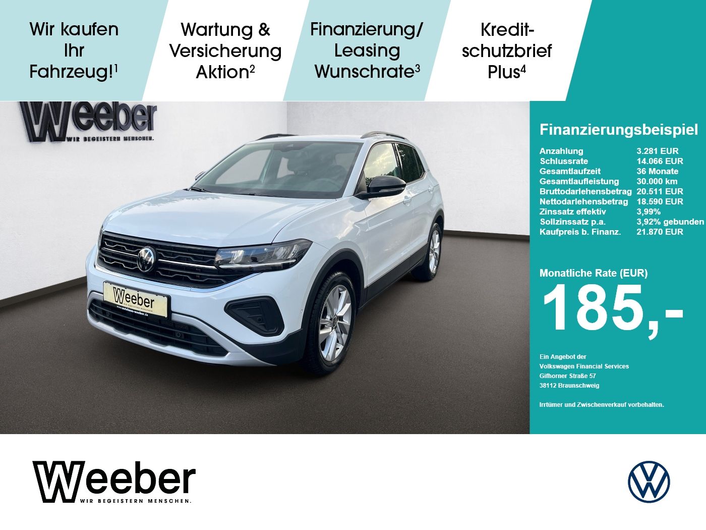 Volkswagen T-Cross Goal *LED*APP CONNECT*NAVI*AHK*SHZ*ACC*