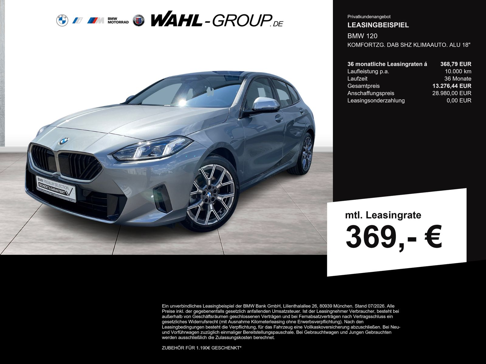 BMW 120 KOMFORTZG. DAB SHZ KLIMAAUTO. ALU 18"