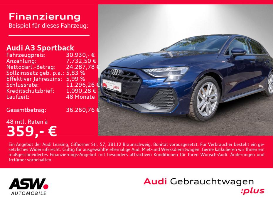 Audi A3 Sportback S line TFSI Stroni LED Navi RFK HUD, миниатюра 2