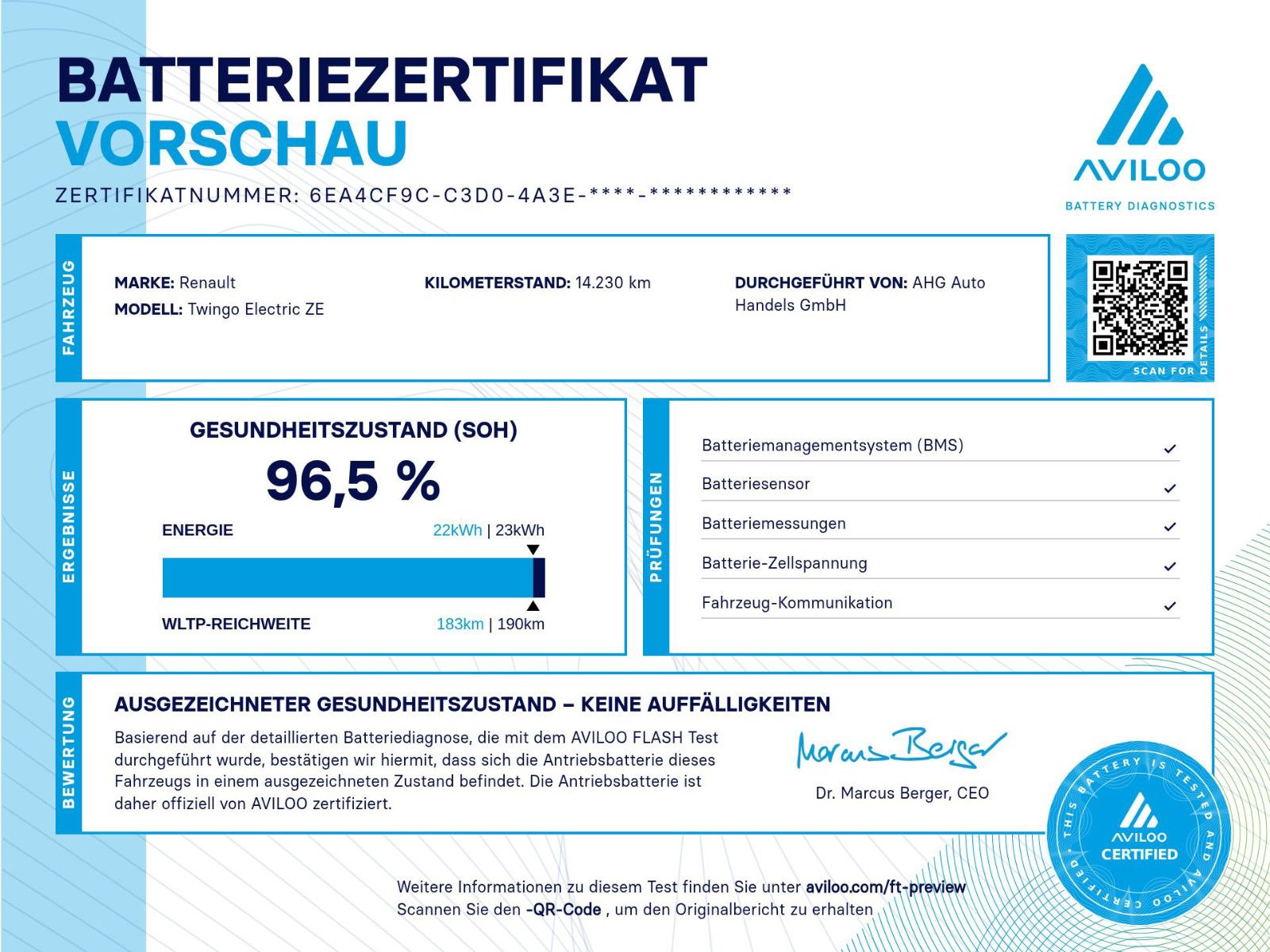 Fahrzeugabbildung Renault Twingo Zen Electric
