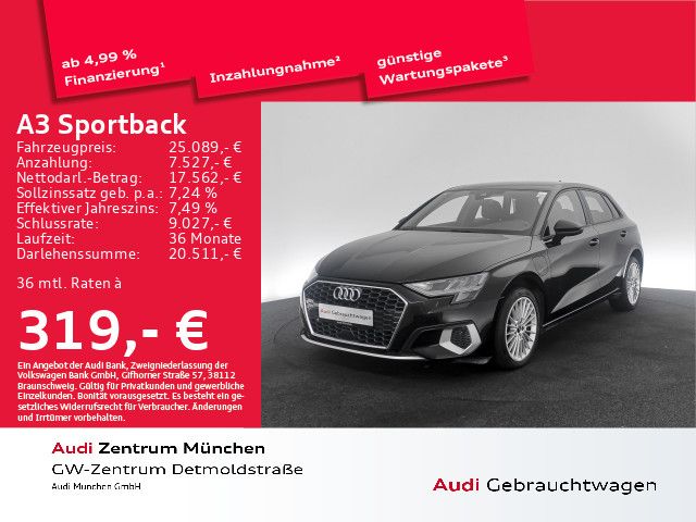 Audi A3 Sportback 40 TFSI e S tronic advanced ACC/Vir