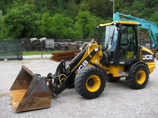 JCB 406B bucket + forks TOP