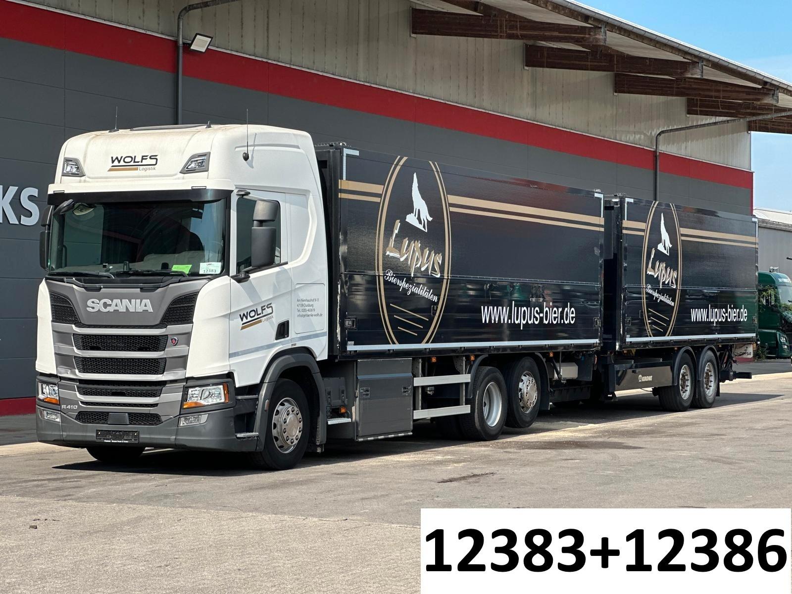 Scania R410 6x2 LL EWERS Getränketransport Zug mit LBW