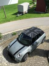 MINI Cooper Cabrio moonwalk grey mit Union Jack - : Allradantrieb, Kleinwagen, mit