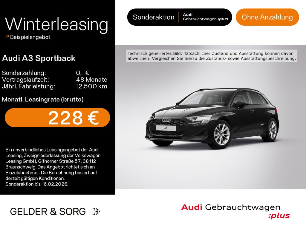 A3 Sportback 30 TFSI SONOS*LED*HuD*Virtual*Navi