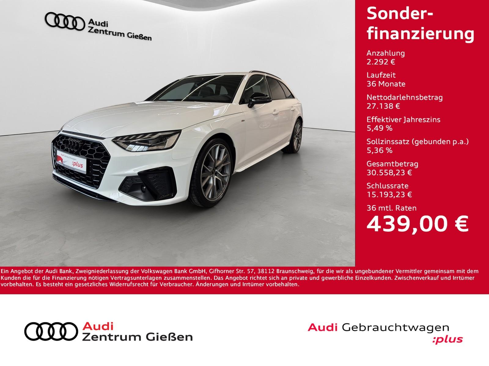 Audi A4 Avant 40 TDI quattro S line Black AHK LED Nav