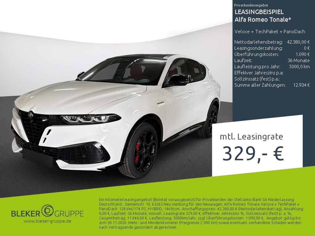 Alfa Romeo Tonale Veloce + TechPaket + PanoDach
