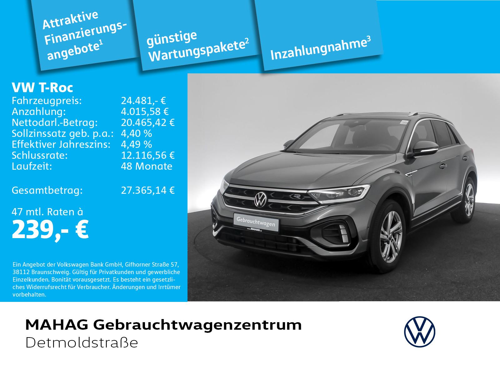 Volkswagen T-ROC 1.5 TSI R-Line LED+ Navi ParkAssist App DS