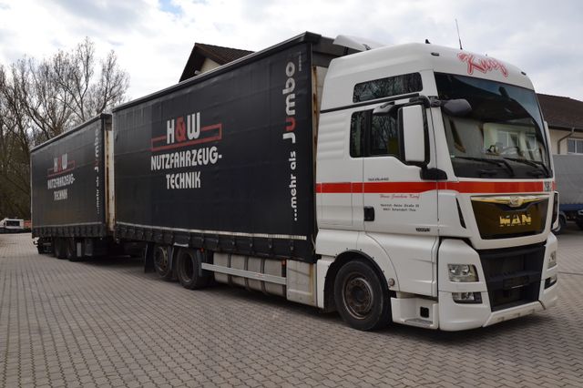 MAN TGX 26.440 XXL / Jumbozug / H&W Anhänger