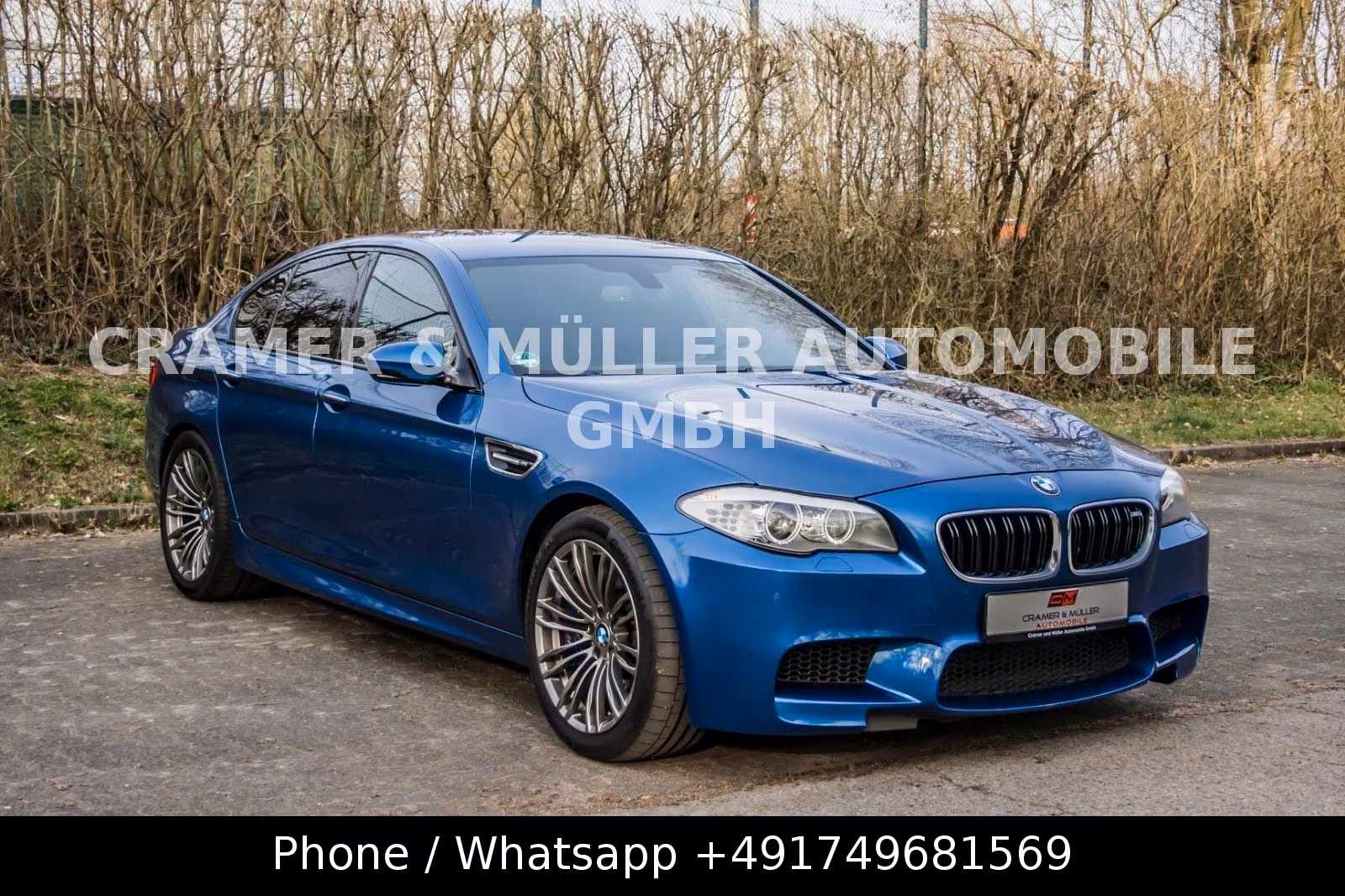 BMW M5 F10 V8 4.4 Biturbo 560 ch DKG / 164 000 km / Bleu Monte Carlo / HUD / Cuir Merino