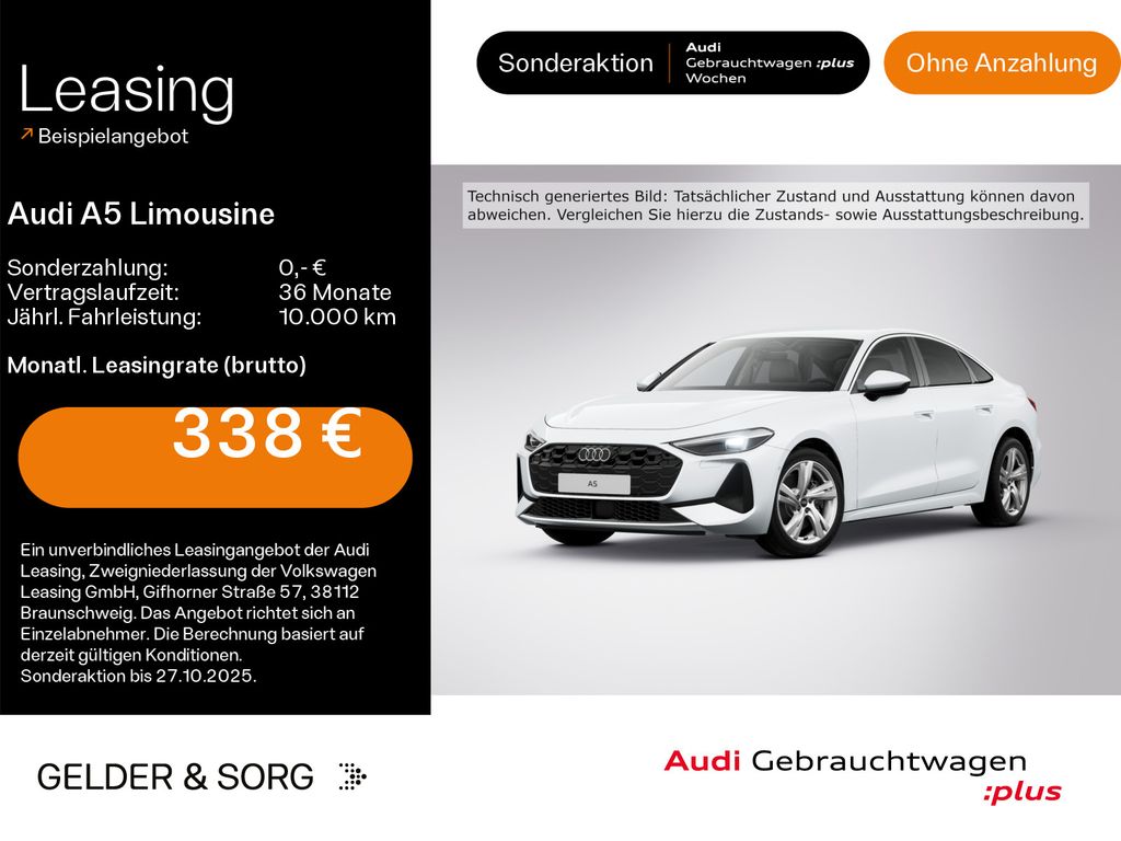 Audi A5 Limousine 40 TDI LED*RFK*Sitzh.*Virtual*Navi