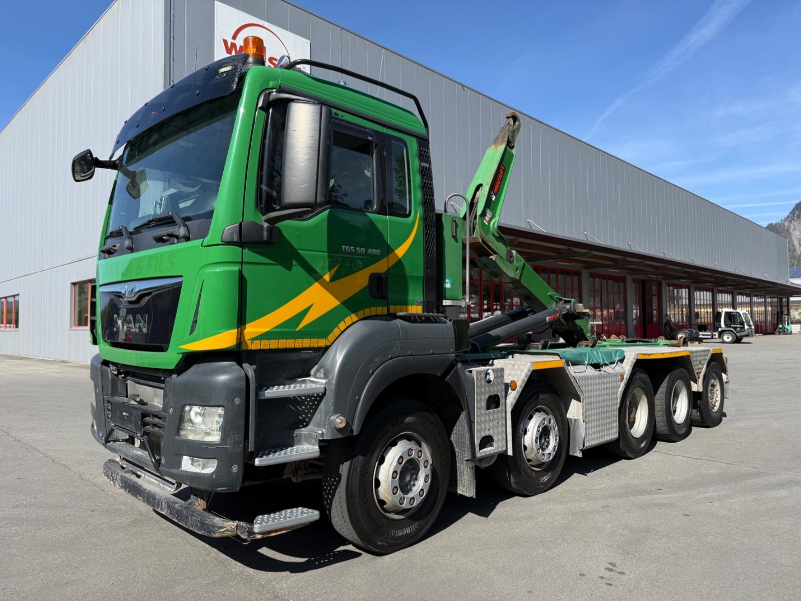 MAN TGS 50.480 10x4, E6, Abroll Hiab Multilift