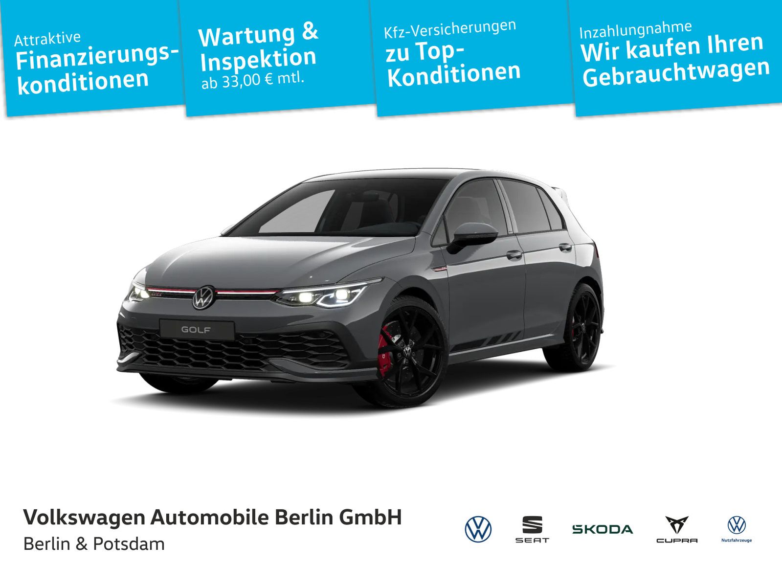 Volkswagen Golf VIII GTI 2.0TSI DSG Clubsport NAVI PDC LED+