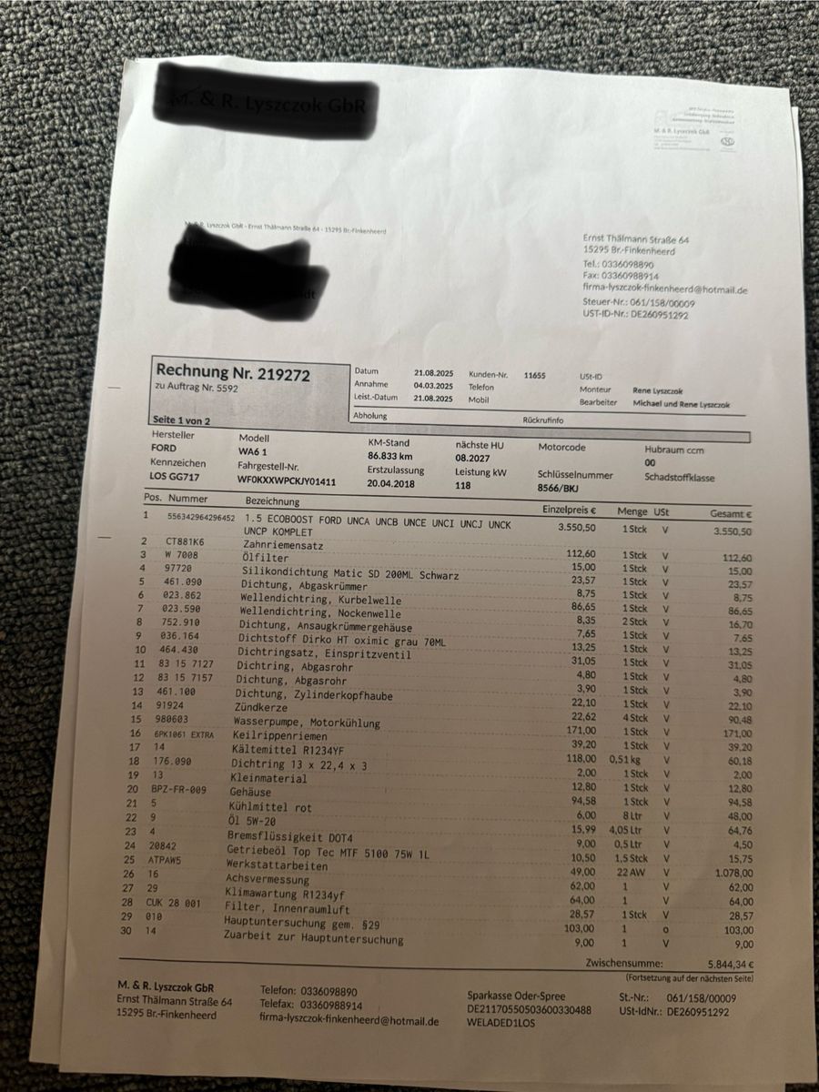 Fahrzeugabbildung Ford Galaxy Business/ AHK /Motor neu 2025/ TOP