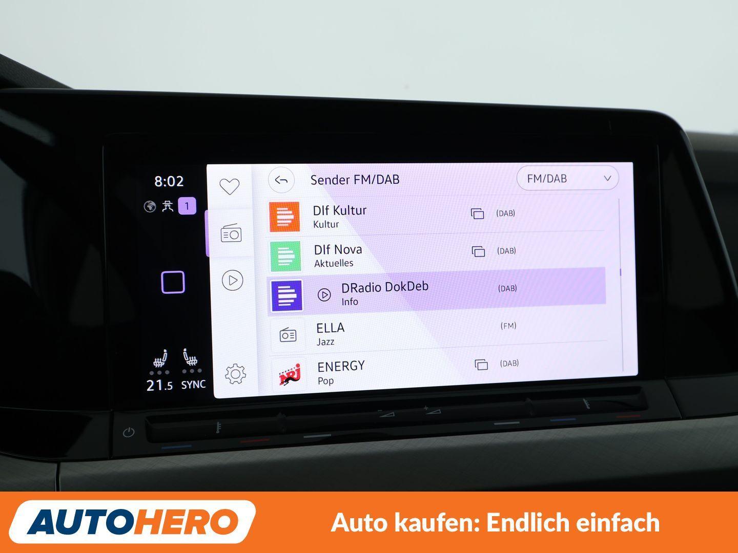Volkswagen Golf VIII 1.0 eTSI Life Aut.*LED*NAVI*ACC*PDC*, миниатюра 19