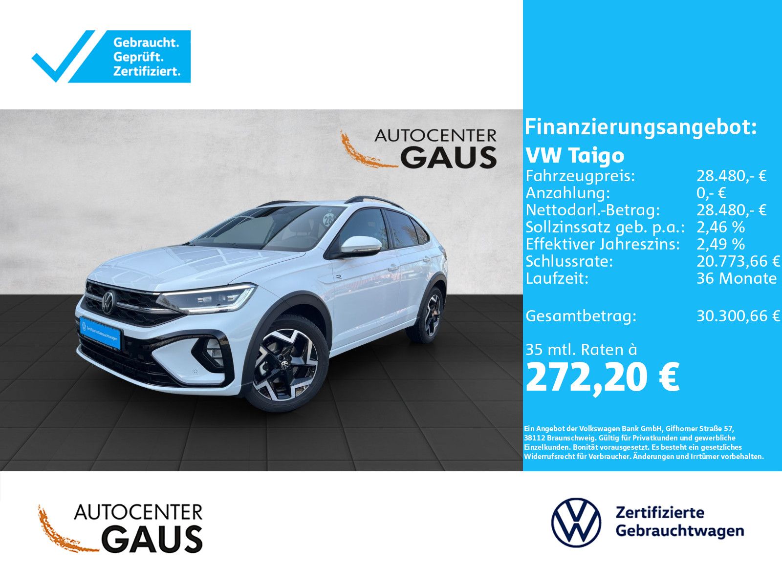 Taigo R-Line 1.5 TSI DSG AHK*Navi*Kamera