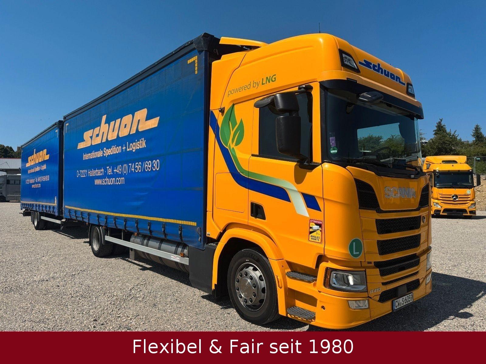 Scania R410 LNG-Gas Jumbo 7,75+7,75,Retarder,H&W Anhäng