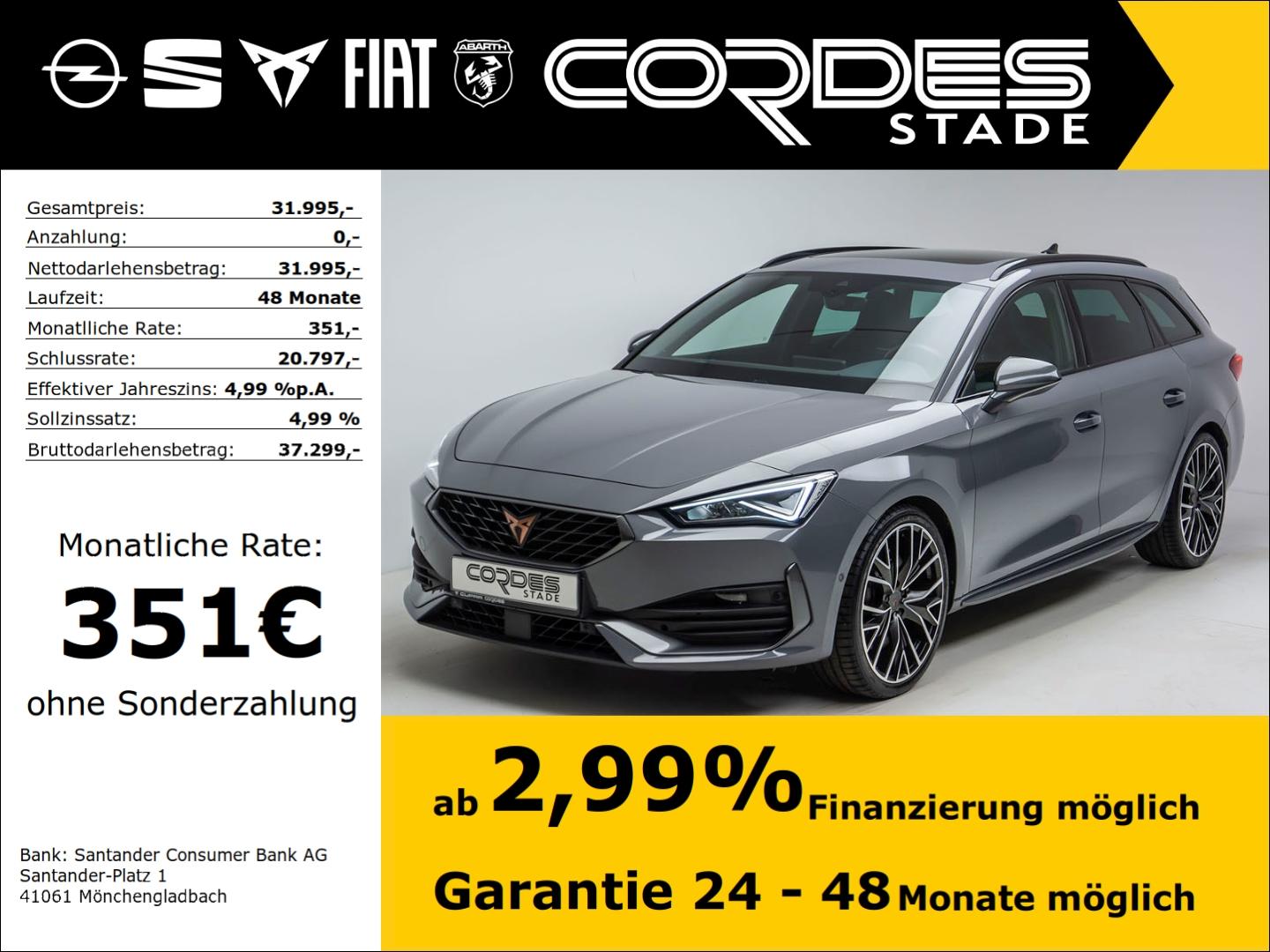 Cupra Leon Sportstourer VZ 4Drive Automatik AHK PDC Ka