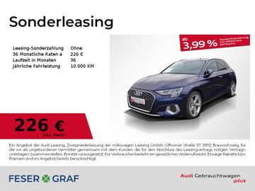 Audi Leasing Angebot: Audi A3 Sportback Adv. 30TFSI Schaltgetriebe Navi SHZ