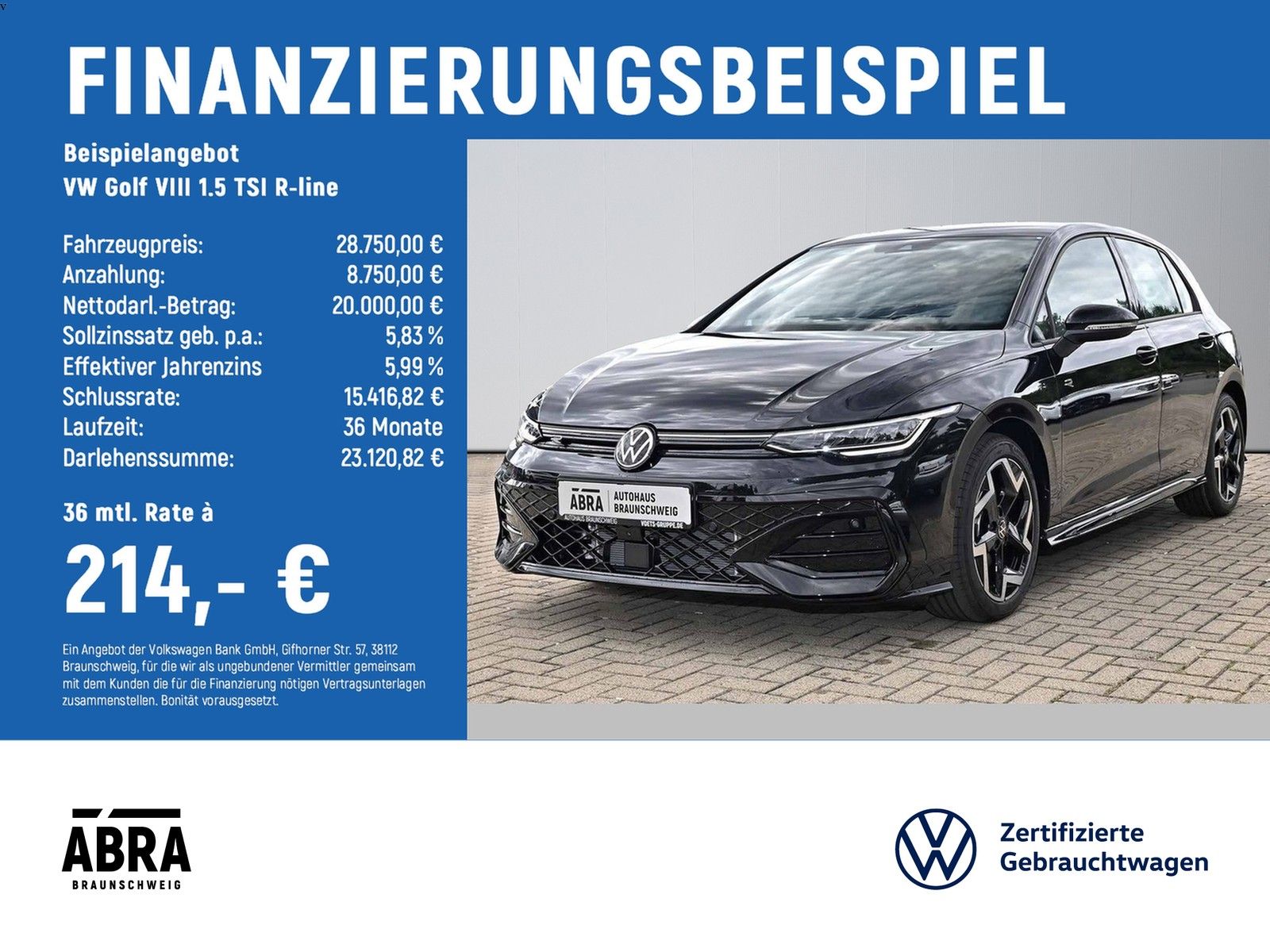 Volkswagen Golf VIII 1.5 TSI R-line LED NAV HuD CAM ACC foto 1