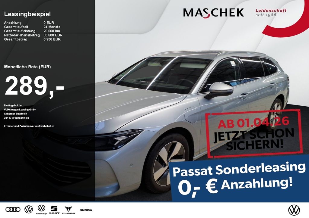 Volkswagen Passat Business eHybrid Sonderleasing ohne zzgl
