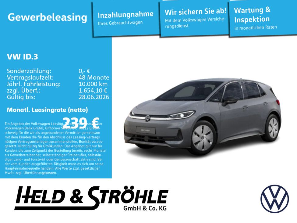 Volkswagen ID.3 Neo Gewerbeleasing ab 239€