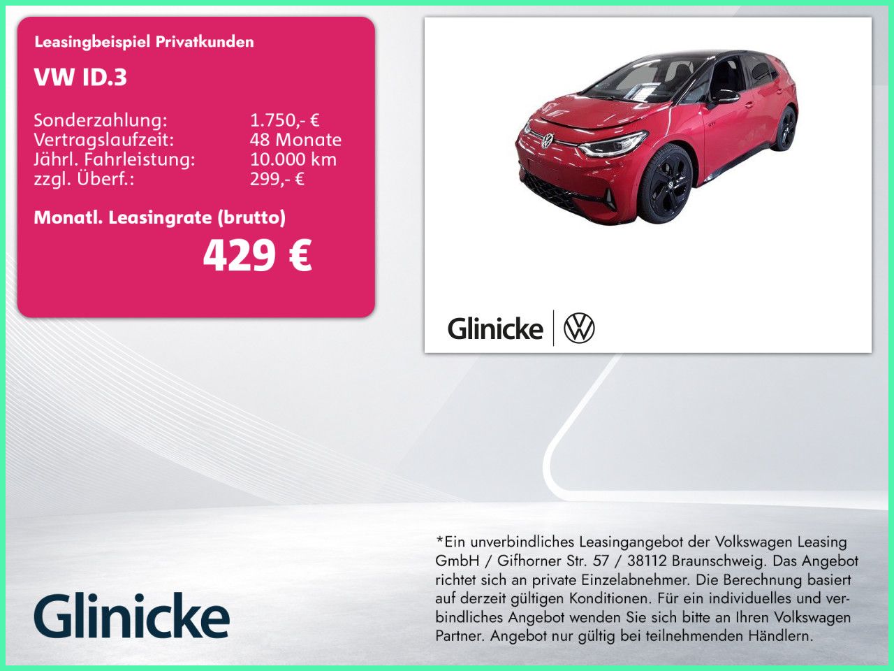 Volkswagen ID.3 GTX W-Pumpe/h&k/360/Nav/ACC/HuD/Assist/20"