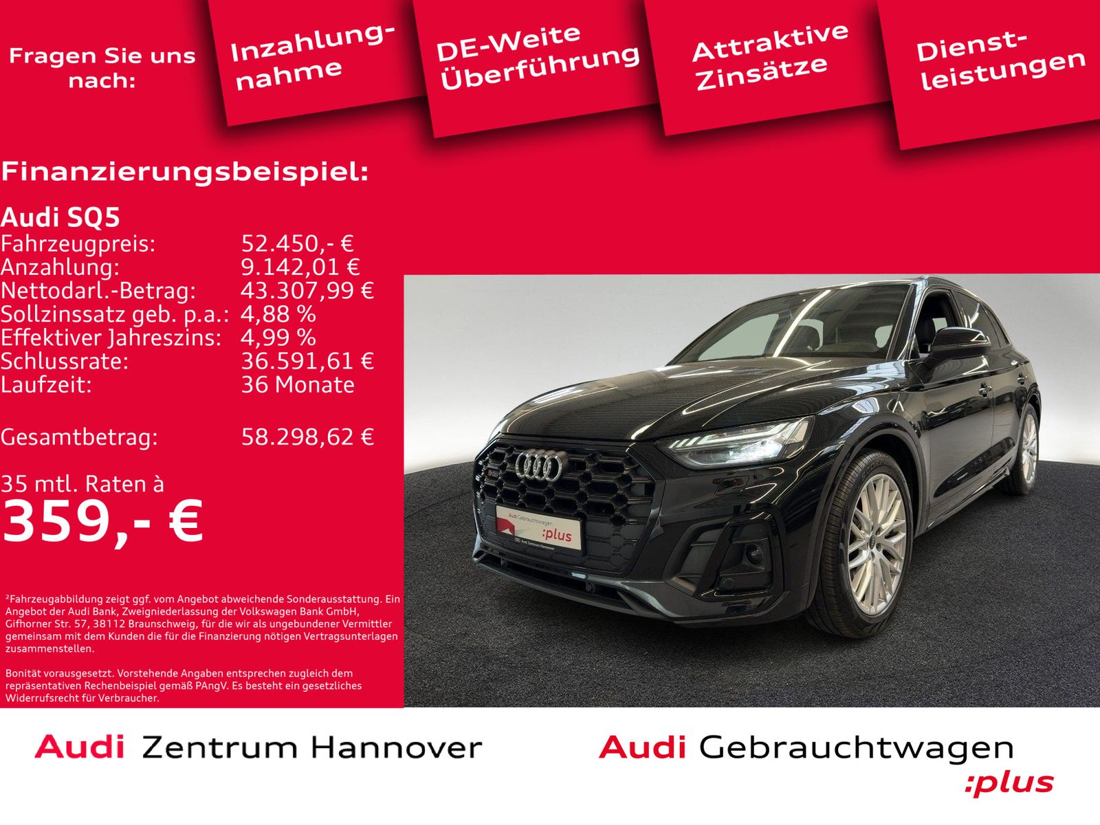 Audi SQ5 3.0 TDI quattro Pano Matrix Luft Kamera