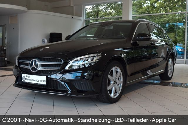 MERCEDES-BENZ C 200 T~Navi~9G-Automatik~Standhzg~LED~Teilleder