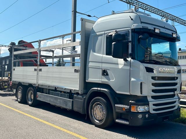 Scania R 480,6x2,Palfinger PK23002,Standklima,Bordwände