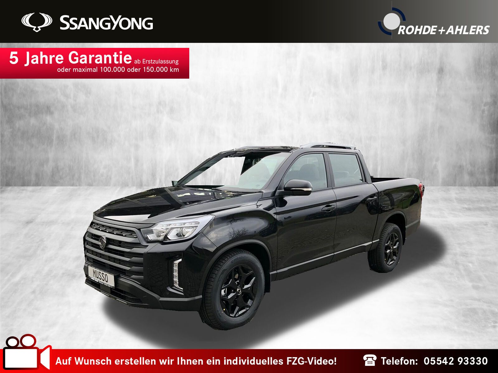 Fahrzeugabbildung Ssangyong Musso Grand Blackline 2,2 4WD 18ZOLL ALU+SD+SHD