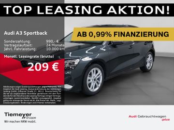 Audi Leasingangebot: Audi A3 Sportback 35 TFSI ADVANCED LM17 KAMERA NAVI+