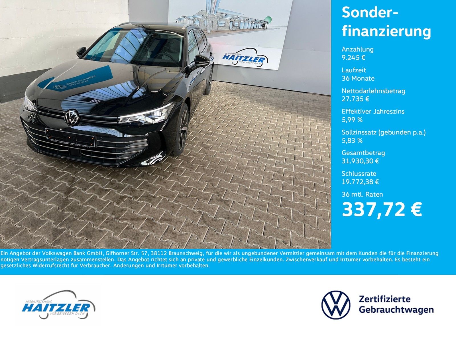 Fahrzeugabbildung Volkswagen Passat Var. Business 1,5eTSI DSG +AHK+Travel+ACC