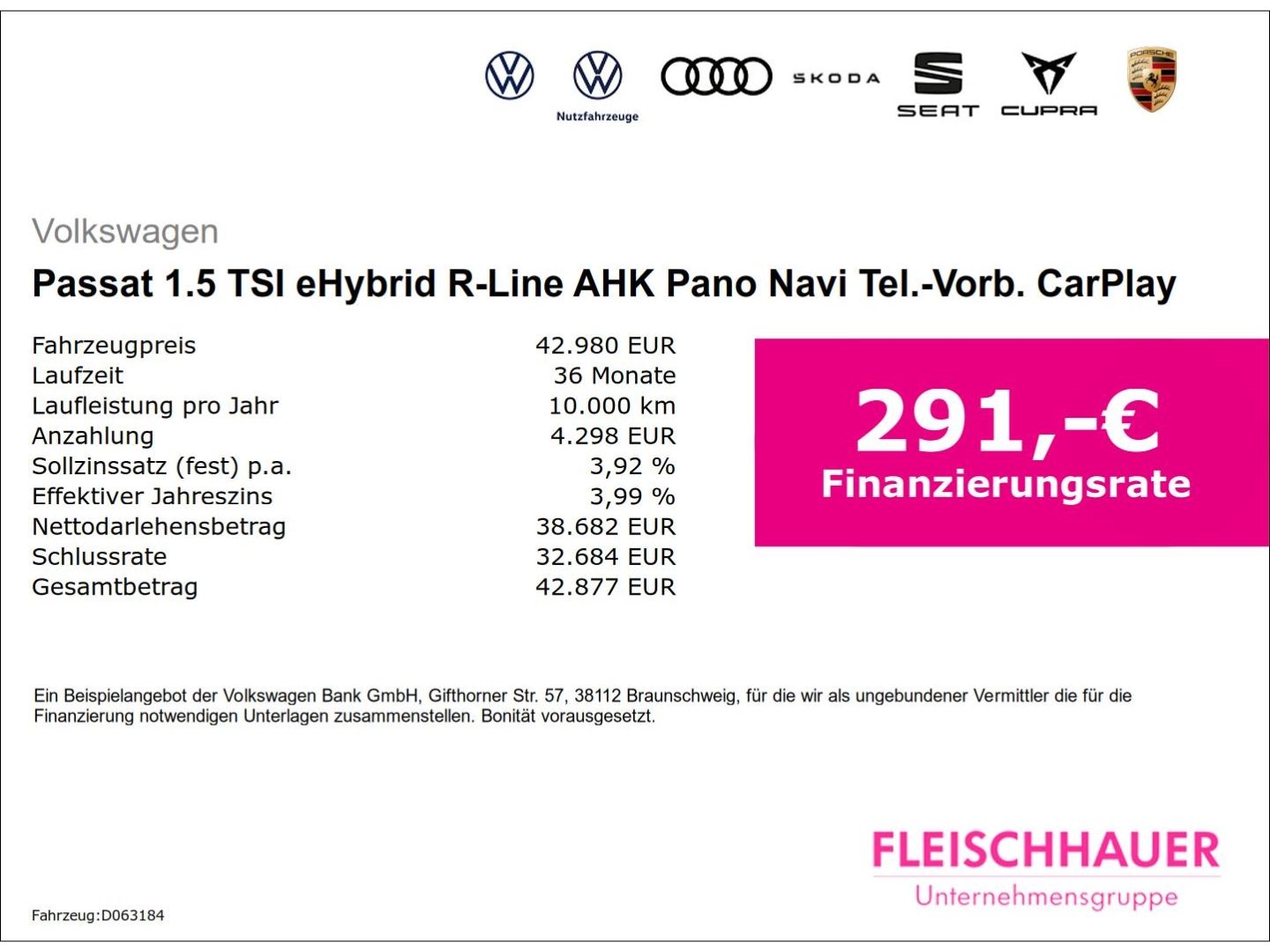Volkswagen Passat 1.5 TSI eHybrid R-Line AHK Pano Navi Tel foto 3