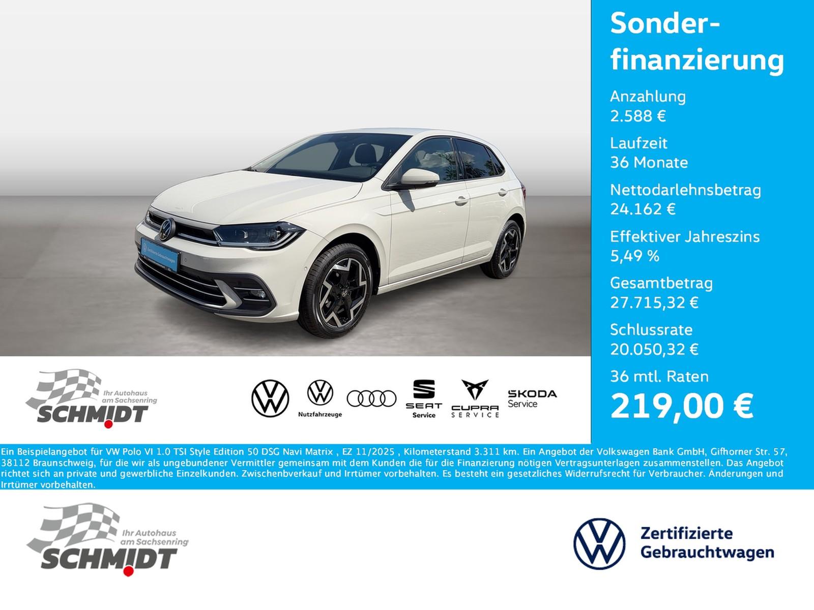 Volkswagen Polo VI 1.0 TSI Style Edition 50 DSG Navi Matrix