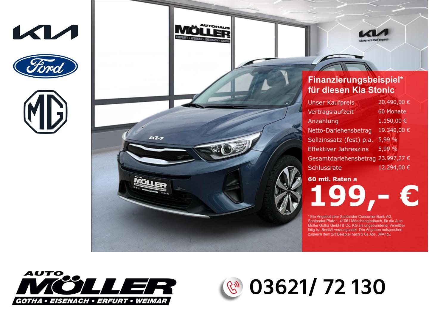 Kia Stonic 1.0T Vision 100 DCT7 Spurhalteass. Frontk