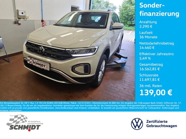 VW T-Roc 1.0 TSI Life KLIMA LED DAB Winter-Paket