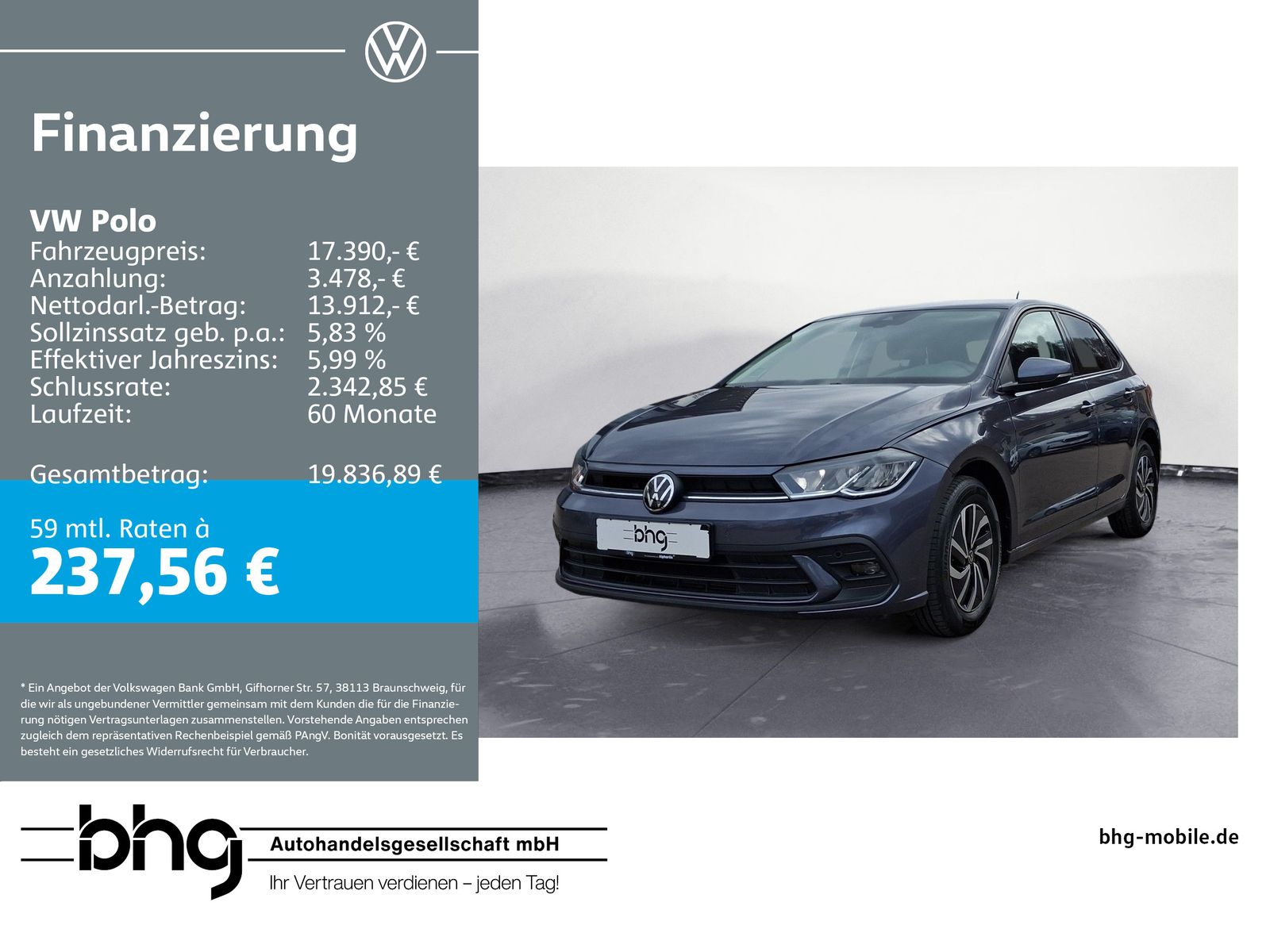 Volkswagen Polo Life 1,0 TSI OPF 5-G-Sch. Klima Navi