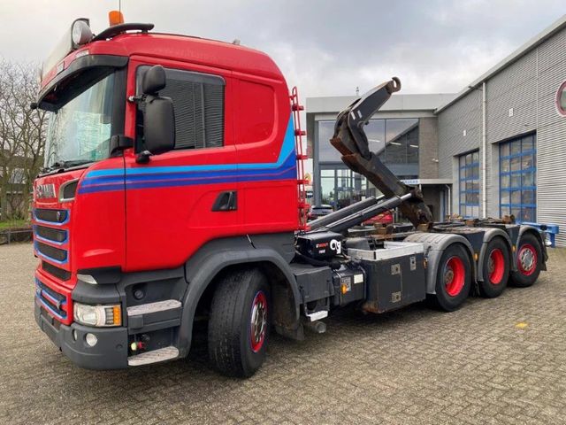 Scania R580 / HIAB 26 TON HOOKLIFT / 8X4 / BIG AXLE / L