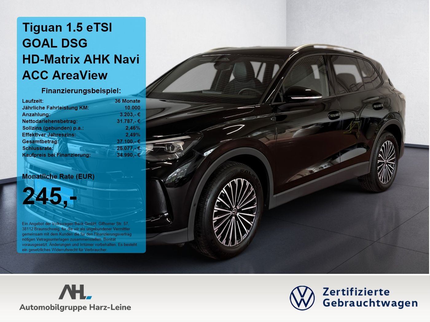 Volkswagen Tiguan 1.5 eTSI GOAL DSG HD-Matrix AHK Navi ACC