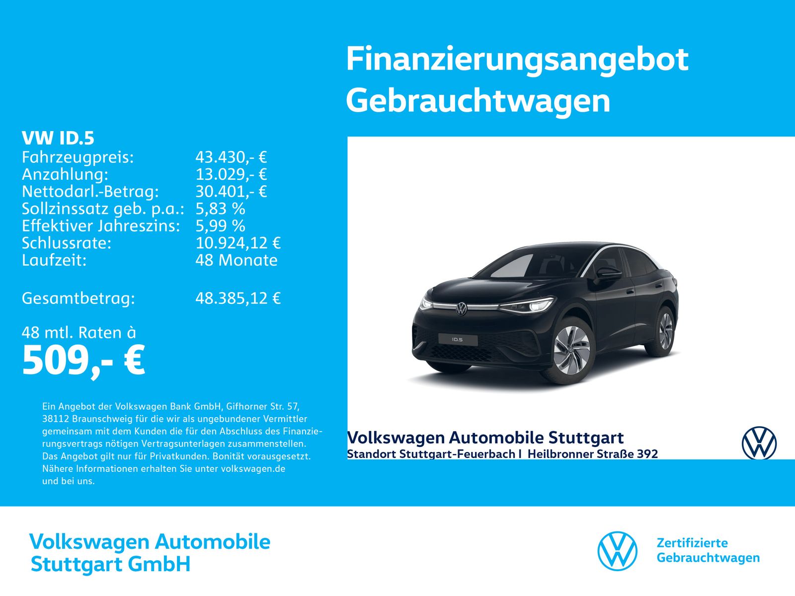 Volkswagen ID.5 Pro Navi AHK Kamera Standheizung foto 2
